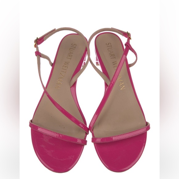 Stuart Weitzman The Soirée 25 Sandal patent leather pink magenta - Picture 4 of 6
